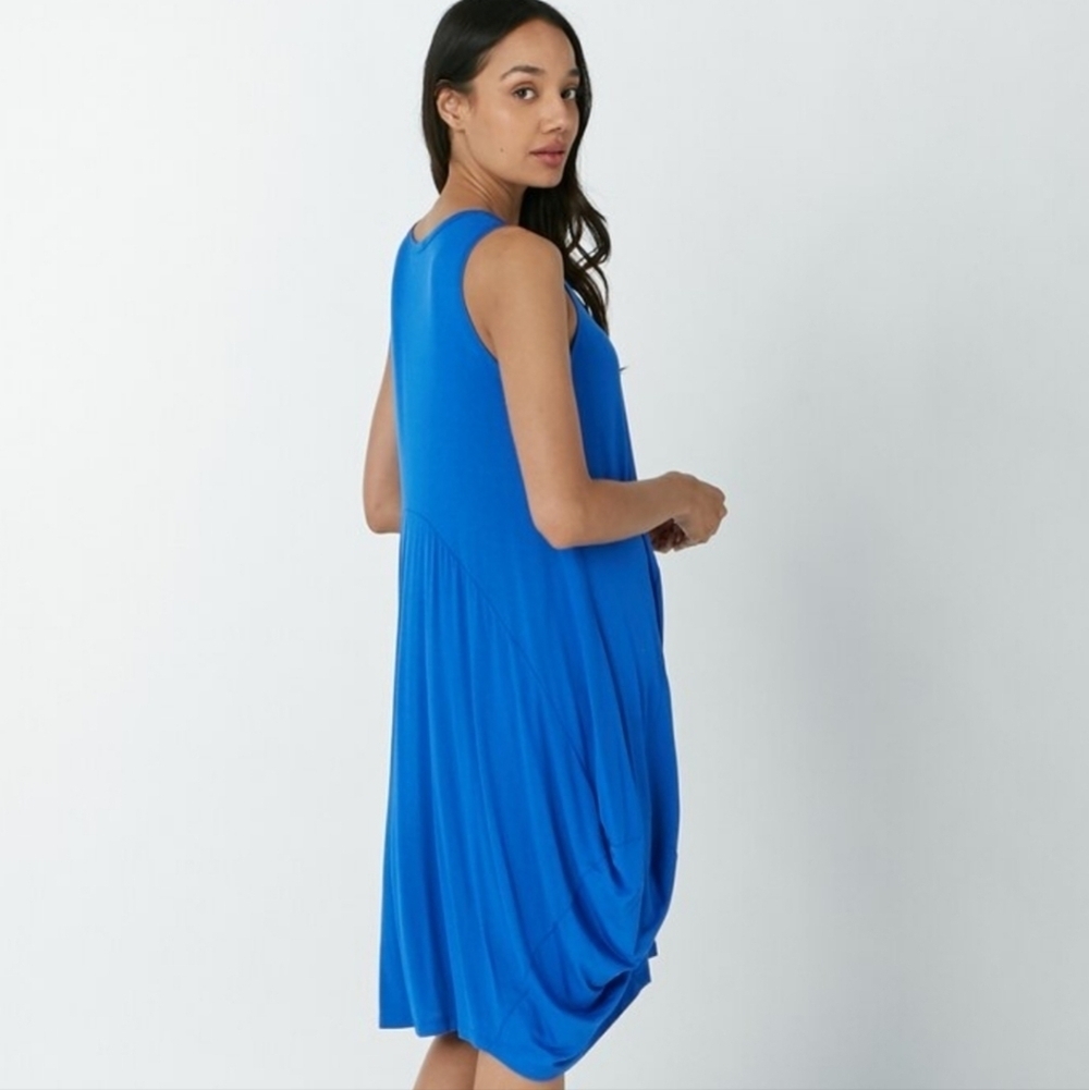 Women's Asos - Aqua Blue Semi Sheer Sleeveless Dress size 4 Excellent Like New